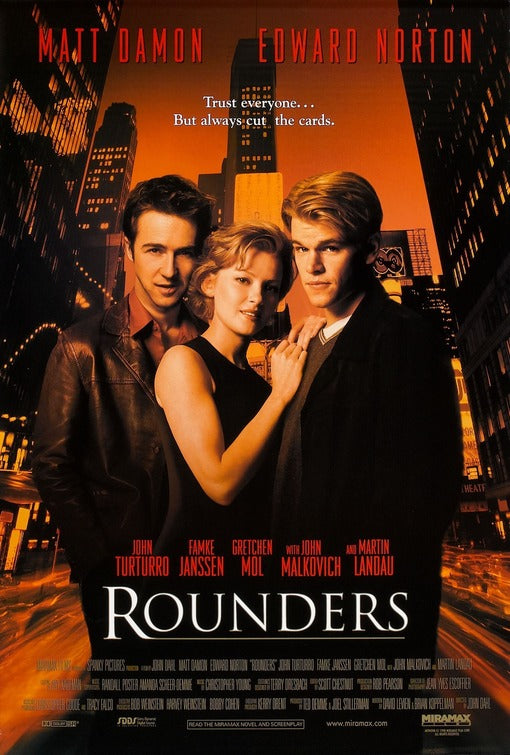 the movie poster: Rounders (1998) ver1