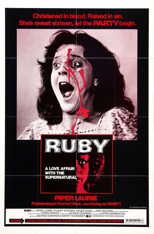 1000 piece jigsaw puzzle for the movie poster: Ruby (1977)