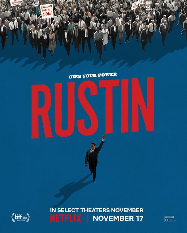 1000 piece jigsaw puzzle for the movie poster: Rustin (2023)