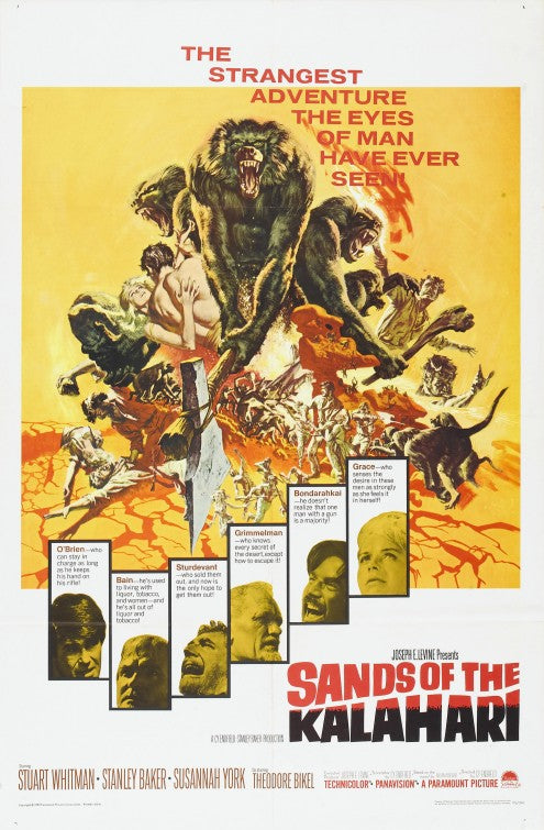 1000 piece jigsaw puzzle for the movie poster: Sands of the Kalahari (1965)