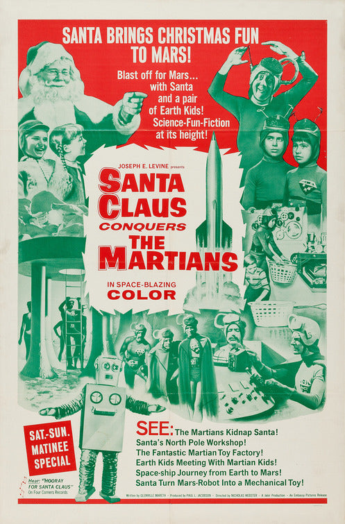 1000 piece jigsaw puzzle for the movie poster: Santa Claus Conquers the Martians (1964)
