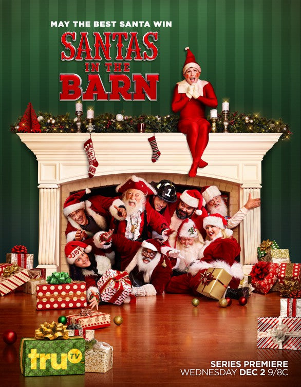 1000 piece jigsaw puzzle for tv poster: Santas in the Barn