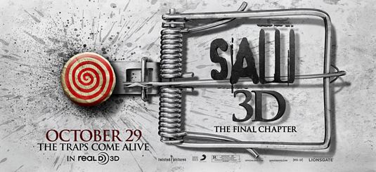 1000 piece jigsaw puzzle for the movie poster: Saw 3D (2010) ver5