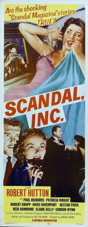 the movie poster: Scandal Incorporated (1956) ver2