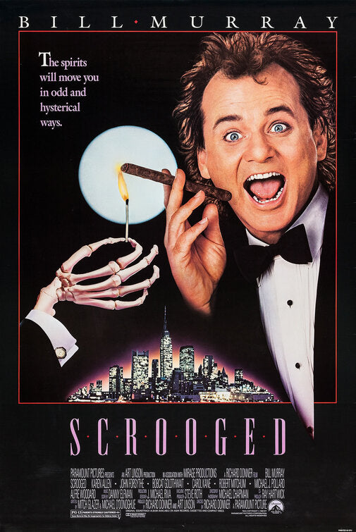 the movie poster: Scrooged (1988)