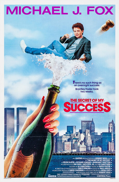 the movie poster: The Secret of my Success (1987)