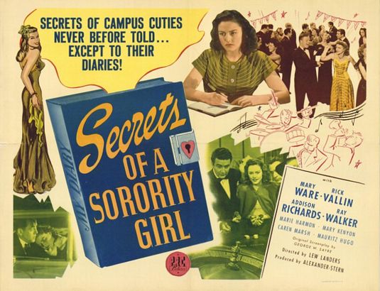 the movie poster: Secrets of a Sorority Girl (1945)