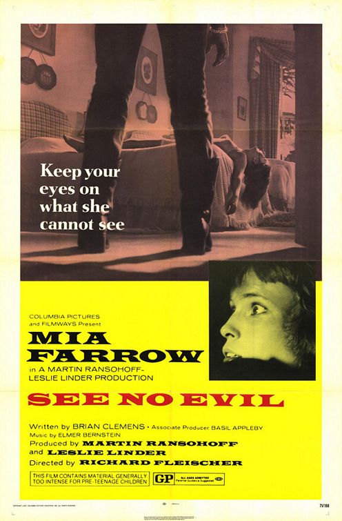 the movie poster: See No Evil (1971)