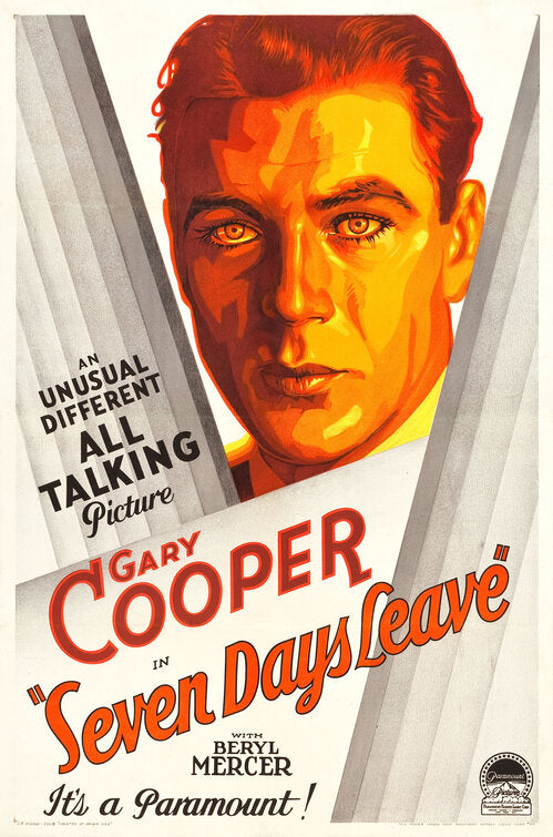 1000 piece jigsaw puzzle for the movie poster: Seven Days Leave (1930)