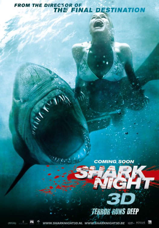 1000 piece jigsaw puzzle for the movie poster: Shark Night 3D (2011) ver2