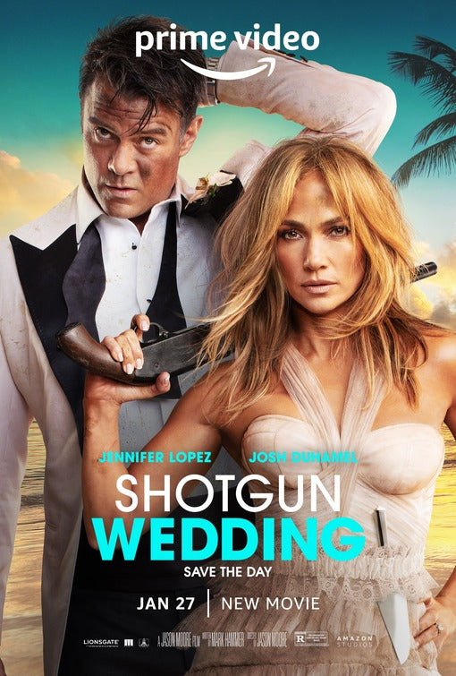 1000 piece jigsaw puzzle for the movie poster: Shotgun Wedding (2022)