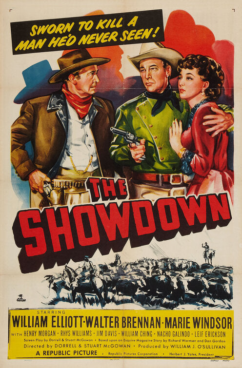 1000 piece jigsaw puzzle for the movie poster: The Showdown (1950)