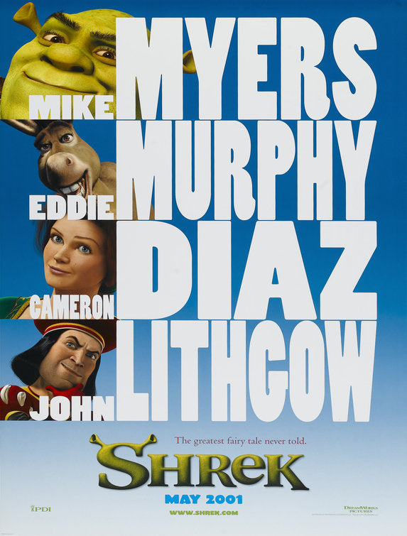 the movie poster: Shrek (2001) ver1