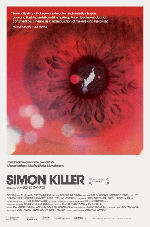 1000 piece jigsaw puzzle for the movie poster: Simon Killer (2012)