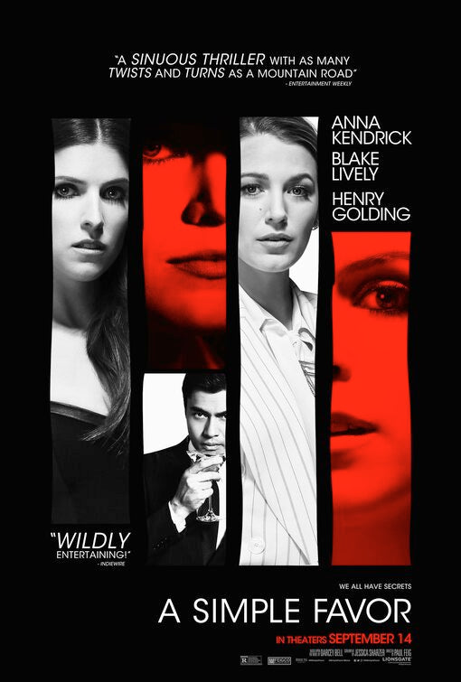 1000 piece jigsaw puzzle for the movie poster: A Simple Favor (2018) ver10