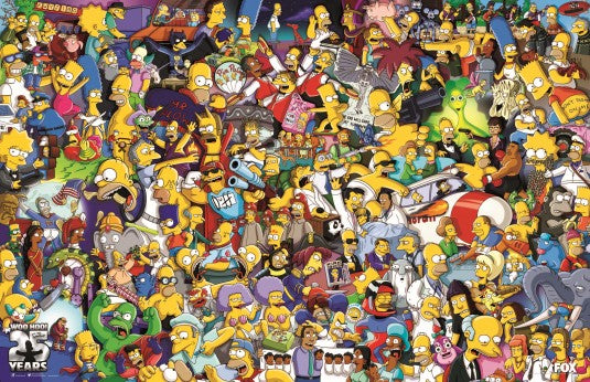1000 piece jigsaw puzzle for tv poster: The Simpsons, ver24