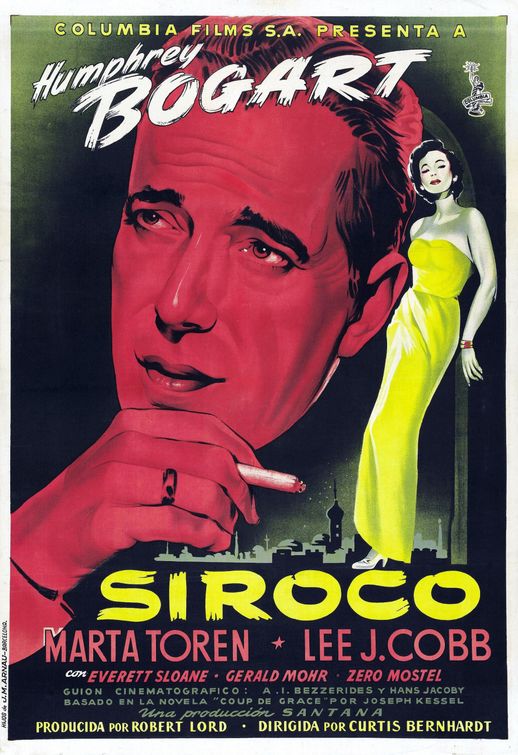 the movie poster: Sirocco (1951) ver2