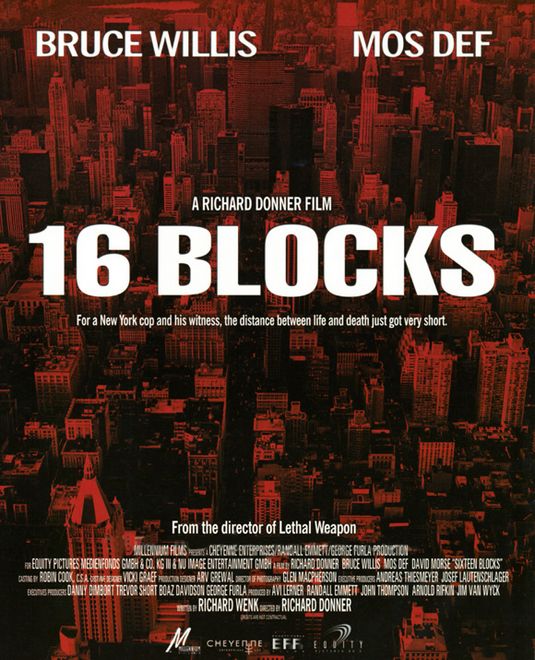 the movie poster: 16 Blocks (2006)