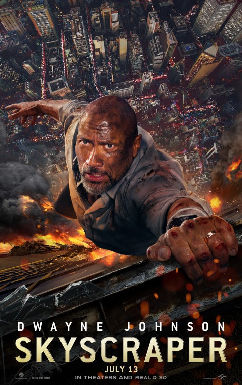1000 piece jigsaw puzzle for the movie poster: Skyscraper (2018) ver2