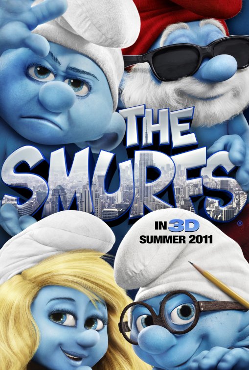 1000 piece jigsaw puzzle for the movie poster: The Smurfs (2011) ver11