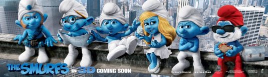 1000 piece jigsaw puzzle for the movie poster: The Smurfs (2011) ver19