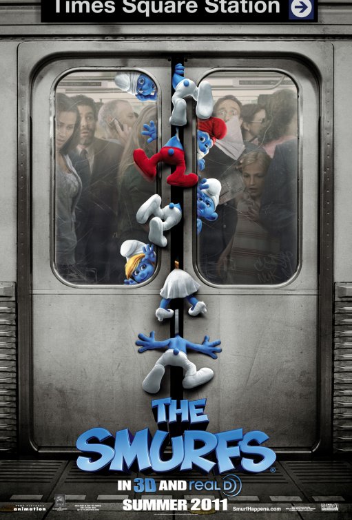 1000 piece jigsaw puzzle for the movie poster: The Smurfs (2011) ver2