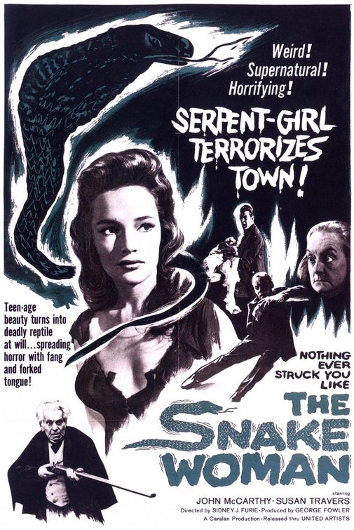 the movie poster: The Snake Woman (1961)
