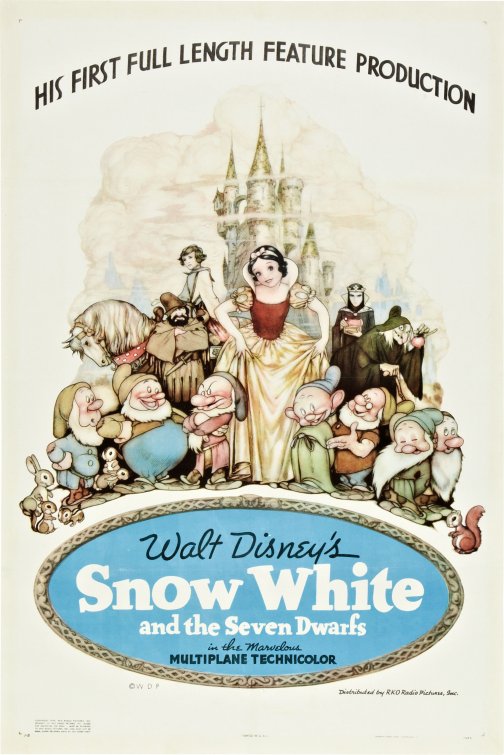 1000 piece jigsaw puzzle for the movie poster: Snow White and the Seven Dwarfs (1937)