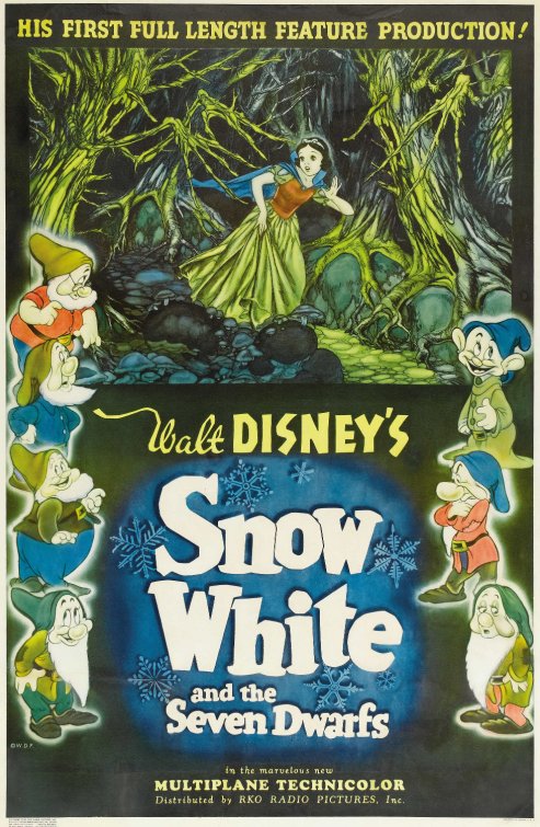 1000 piece jigsaw puzzle for the movie poster: Snow White and the Seven Dwarfs (1937) ver6