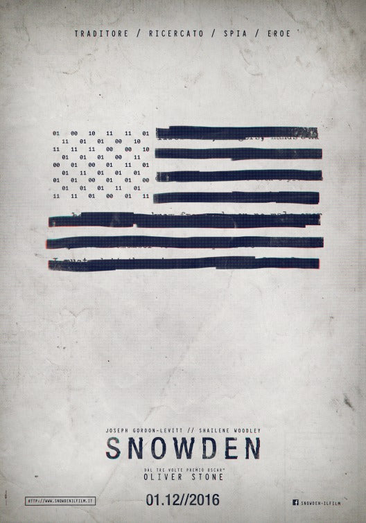 1000 piece jigsaw puzzle for the movie poster: Snowden (2016) ver4