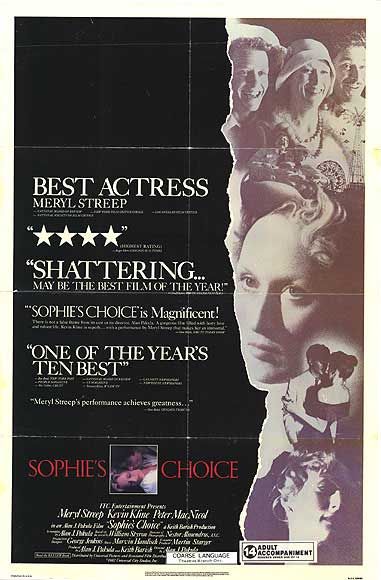 the movie poster: Sophie's Choice (1982)