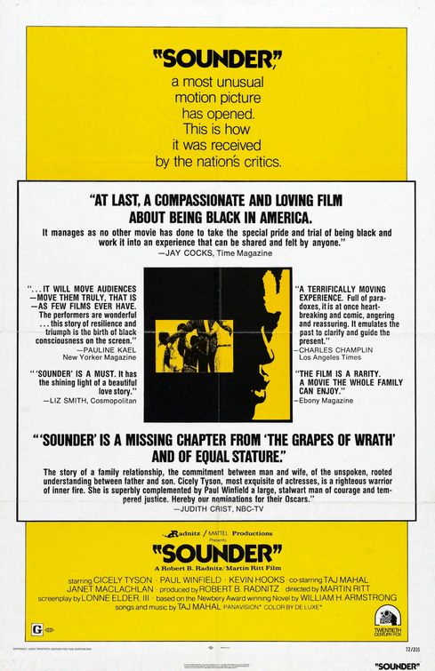 the movie poster: Sounder (1972)