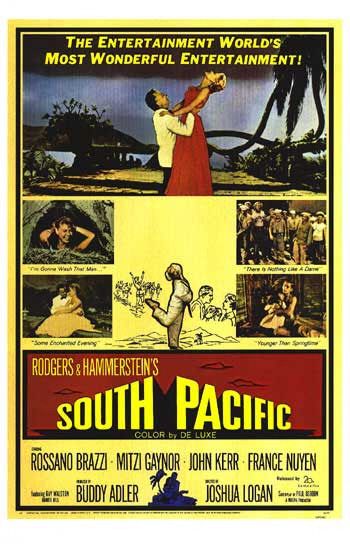 the movie poster: South Pacific (1958)