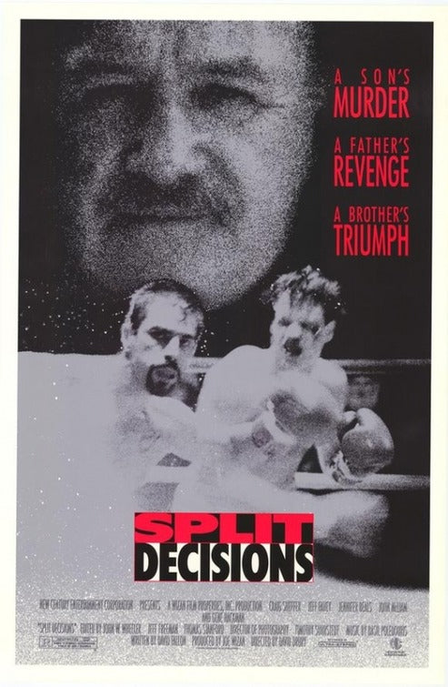 1000 piece jigsaw puzzle for the movie poster: Split Decisions (1988)