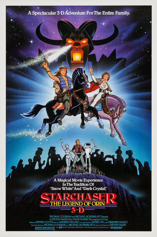1000 piece jigsaw puzzle for the movie poster: Starchaser: The Legend of Orin (1985)