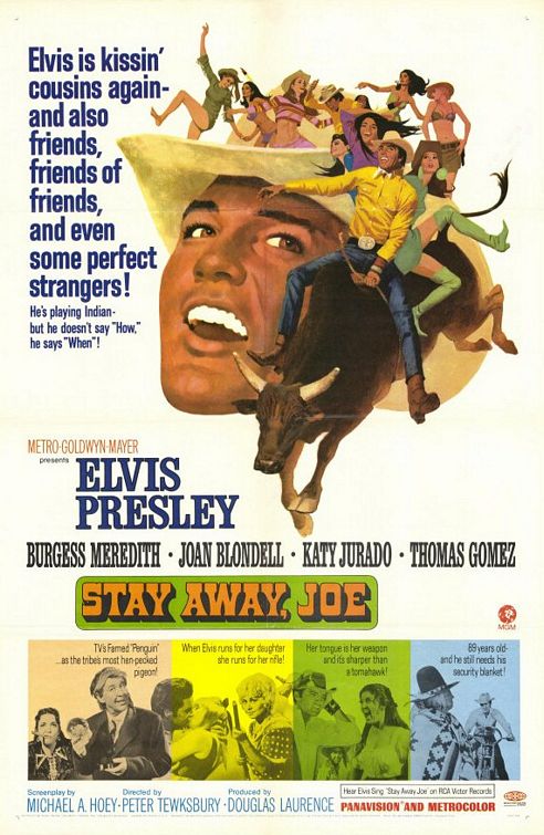the movie poster: Stay Away, Joe (1968)