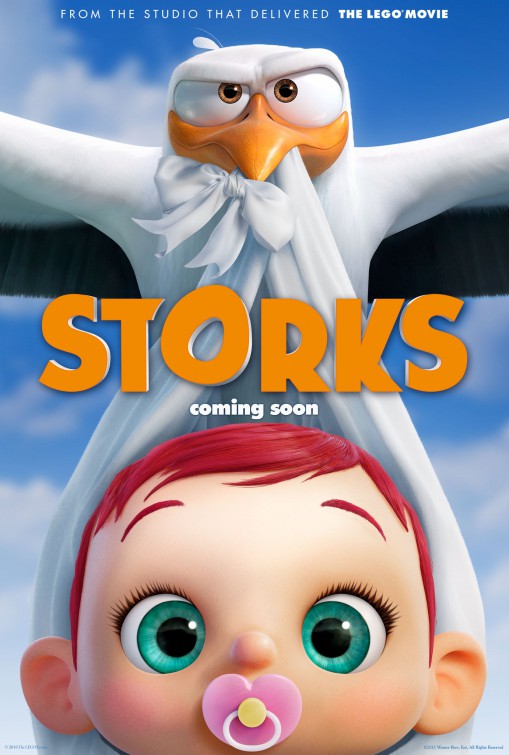 1000 piece jigsaw puzzle for the movie poster: Storks (2016)