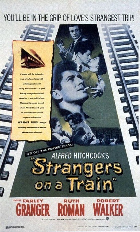 the movie poster: Strangers on a Train (1951)