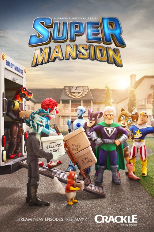 1000 piece jigsaw puzzle for tv poster: Supermansion, ver13