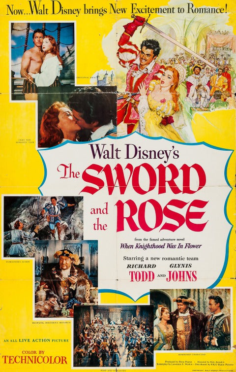 1000 piece jigsaw puzzle for the movie poster: The Sword and the Rose (1953)