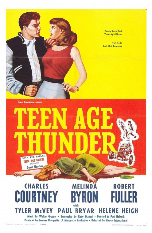 1000 piece jigsaw puzzle for the movie poster: Teenage Thunder (1957)
