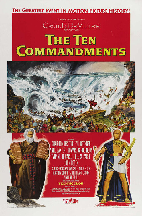 the movie poster: The Ten Commandments (1956)
