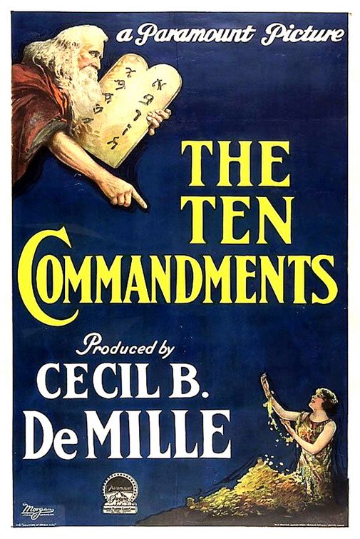 the movie poster: The Ten Commandments (1923) ver2