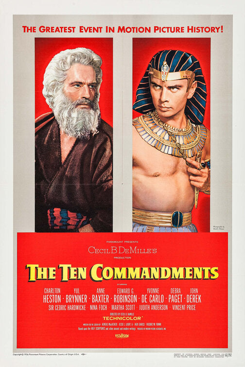 the movie poster: The Ten Commandments (1956) ver4