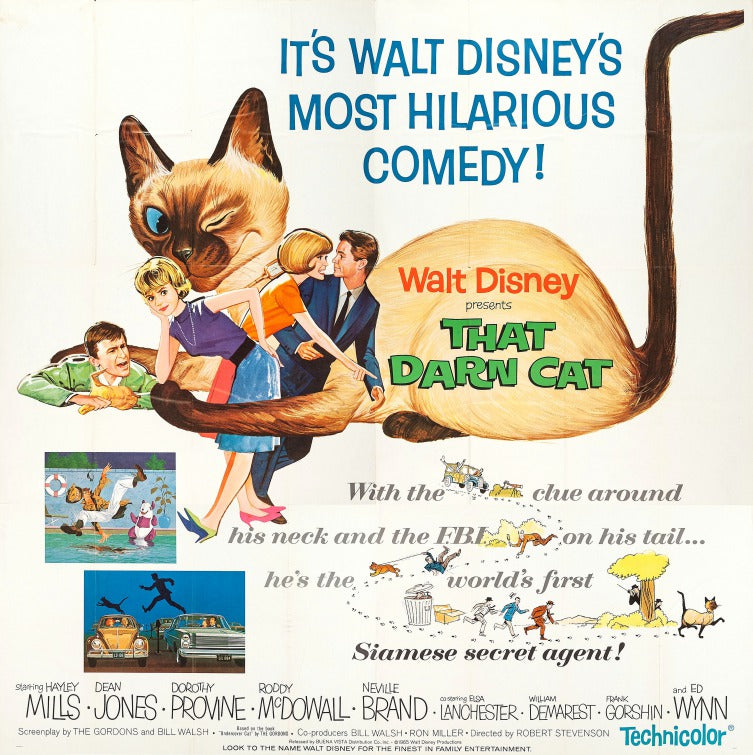 1000 piece jigsaw puzzle for the movie poster: That Darn Cat! (1965) ver3