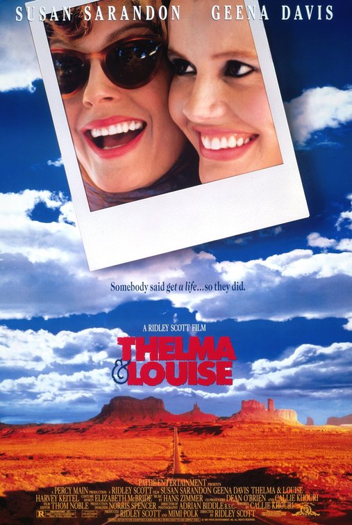 the movie poster: Thelma & Louise (1991)