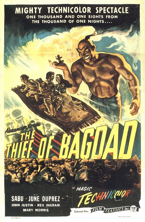 the movie poster: The Thief of Bagdad (1940)