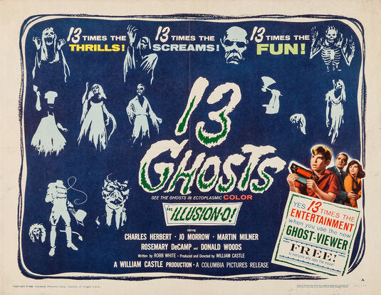 the movie poster: 13 Ghosts (1960)