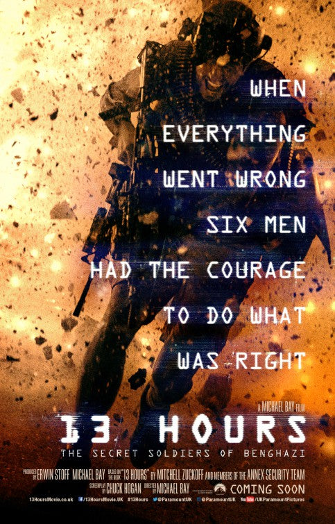 1000 piece jigsaw puzzle for the movie poster: 13 Hours: The Secret Soldiers of Benghazi (2016)