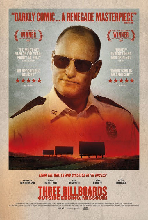 1000 piece jigsaw puzzle for the movie poster: Three Billboards Outside Ebbing, Missouri (2017) ver5